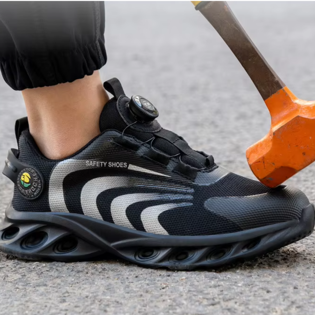 Männer Rotary Buckle Arbeit Schutz Schuhe