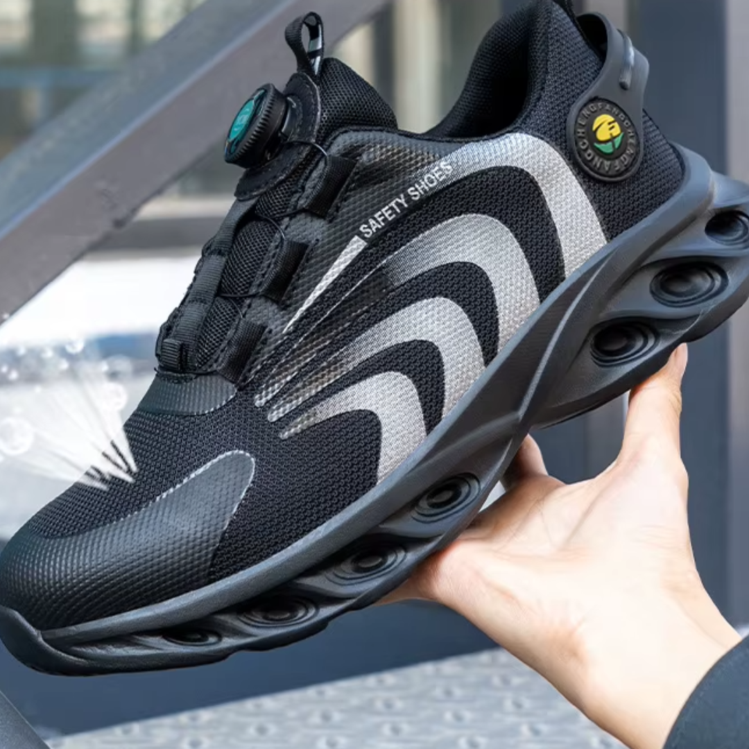 Männer Rotary Buckle Arbeit Schutz Schuhe
